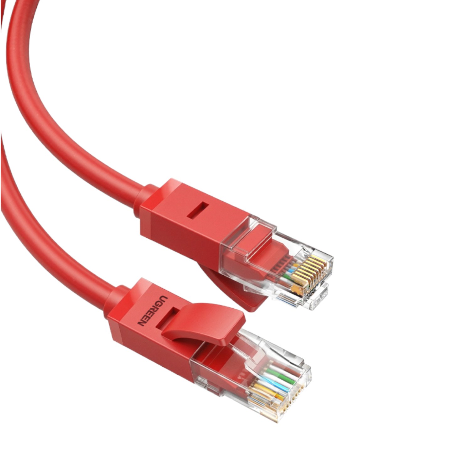 Ugreen RJ45 CAT6 1m LAN Network Cable – (1Gbps, 250MHz) – Red