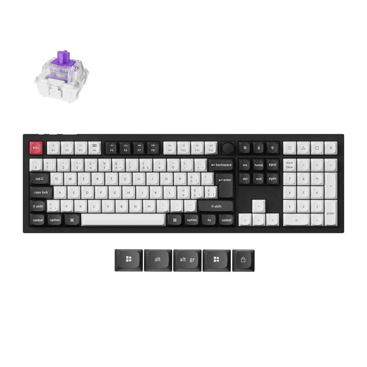 Keychron Q6 HE QMK Full-size Wireless Custom Mechanical Keyboard (Q6H-M1)