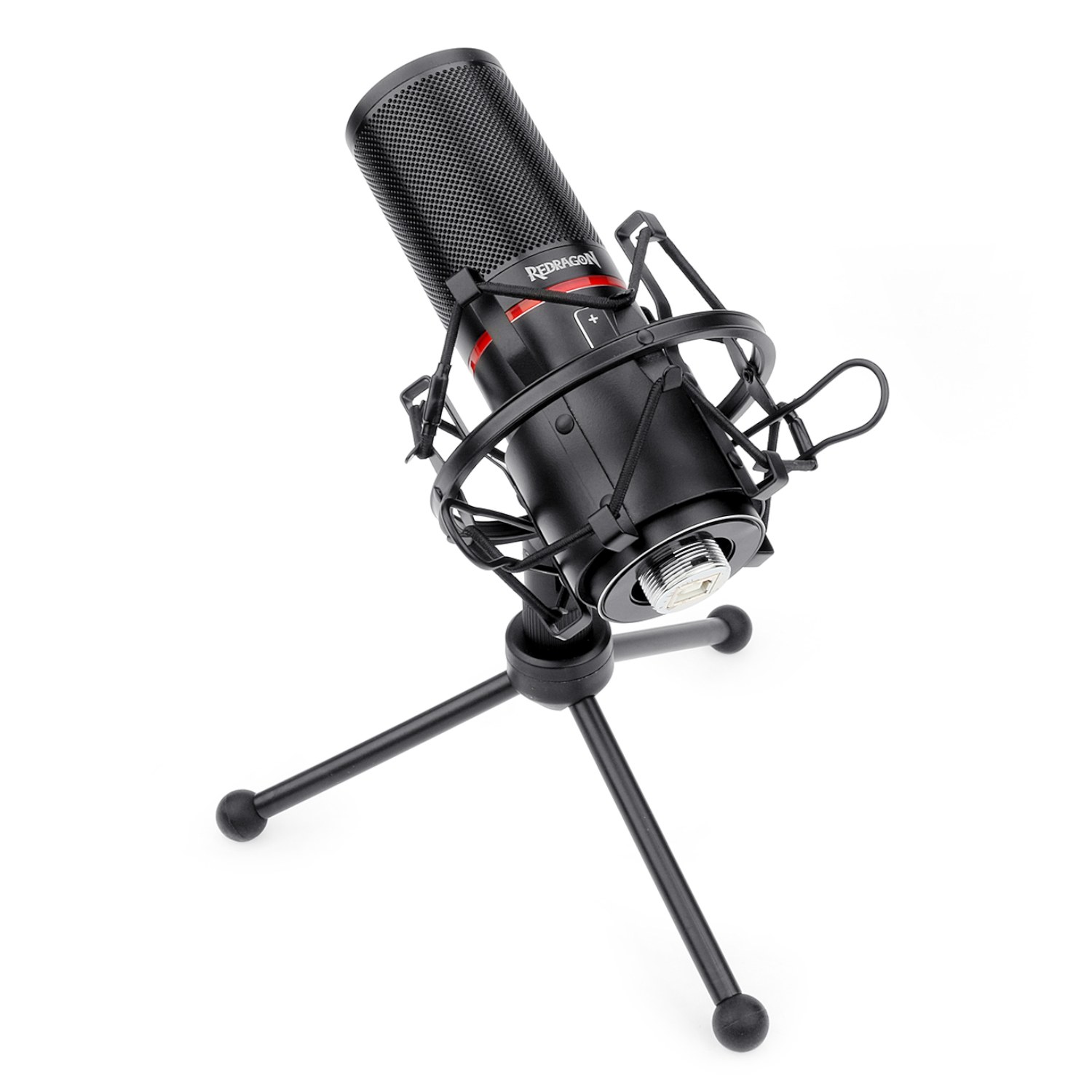 Redragon Blazar Cardioid USB Gaming Mic and Tripod - Black