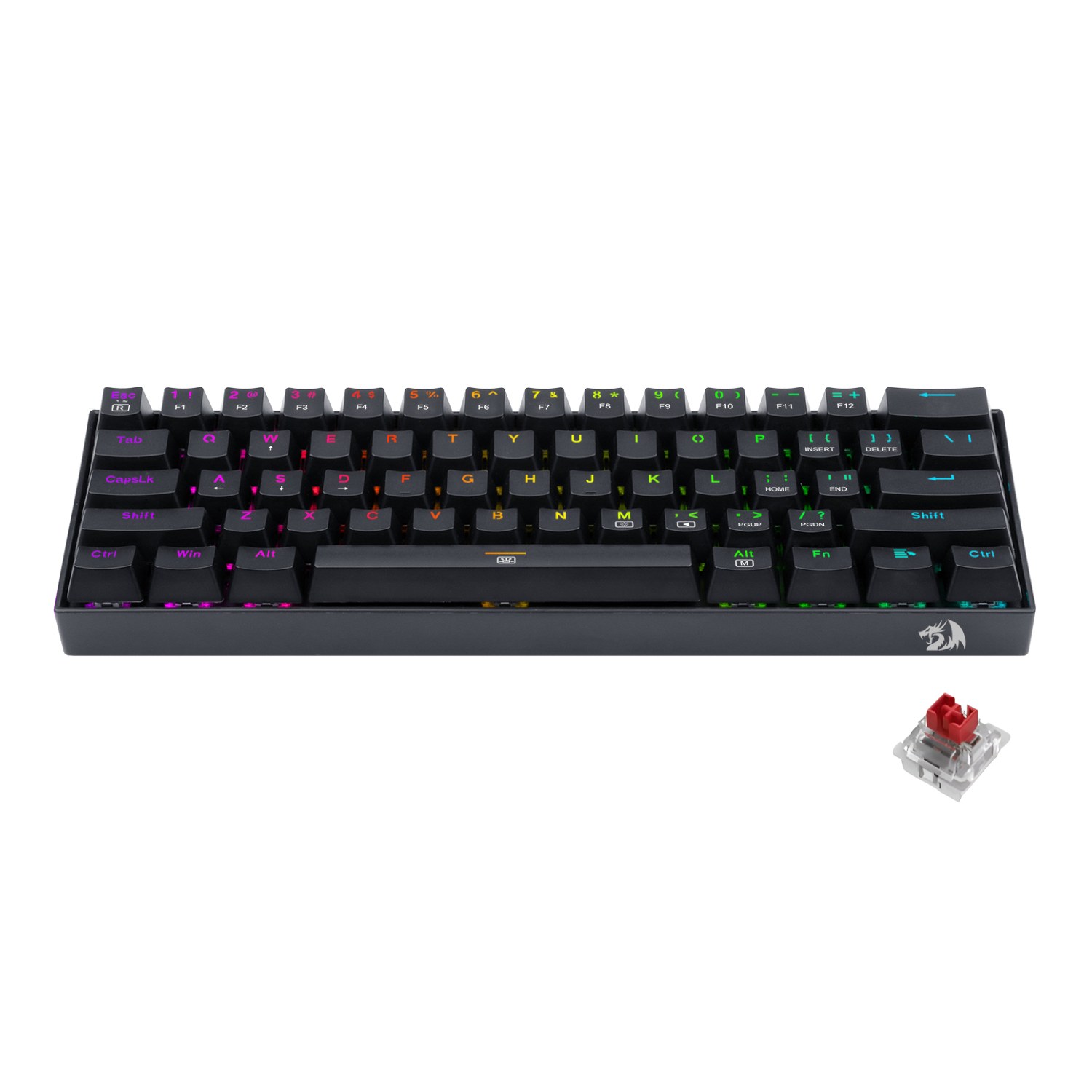 Redragon Dragonborn Wired Mechanical Keyboard RGB 67Key Design - Black