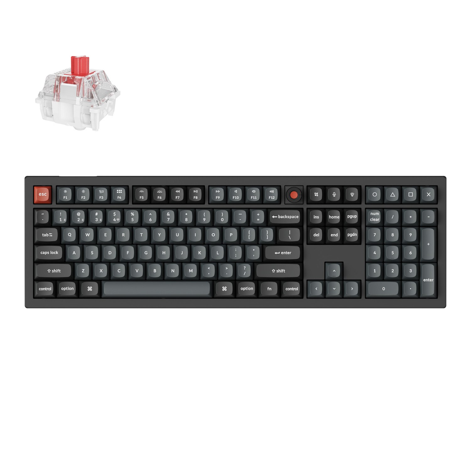 Keychron V6 Ultra 100% 8K Red Switch Hot-Swappable Gateron Jupiter (V6U-D1)