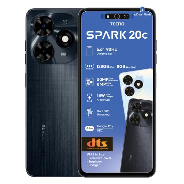 Tecno Spark 20C 128GB Dual SIM Black
