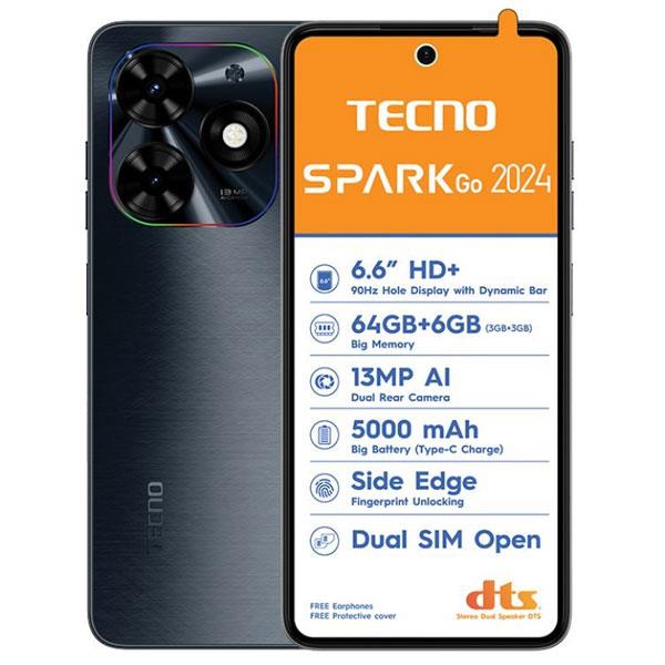 Tecno Spark Go 2024 64GB Dual SIM Black