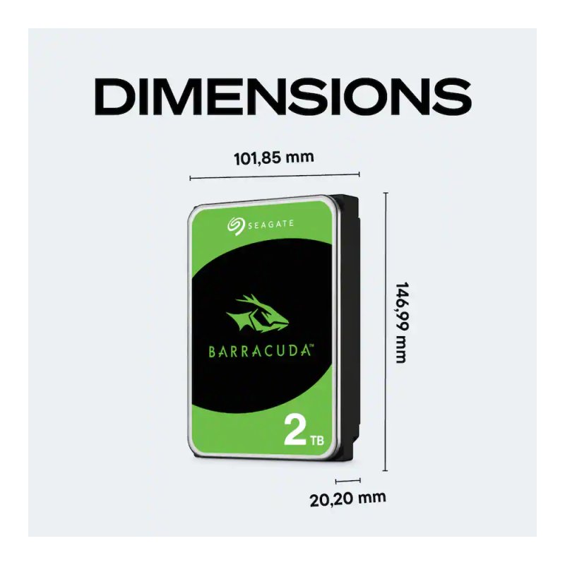 Seagate Barracuda 2TB 3.5" SATA Internal HDD