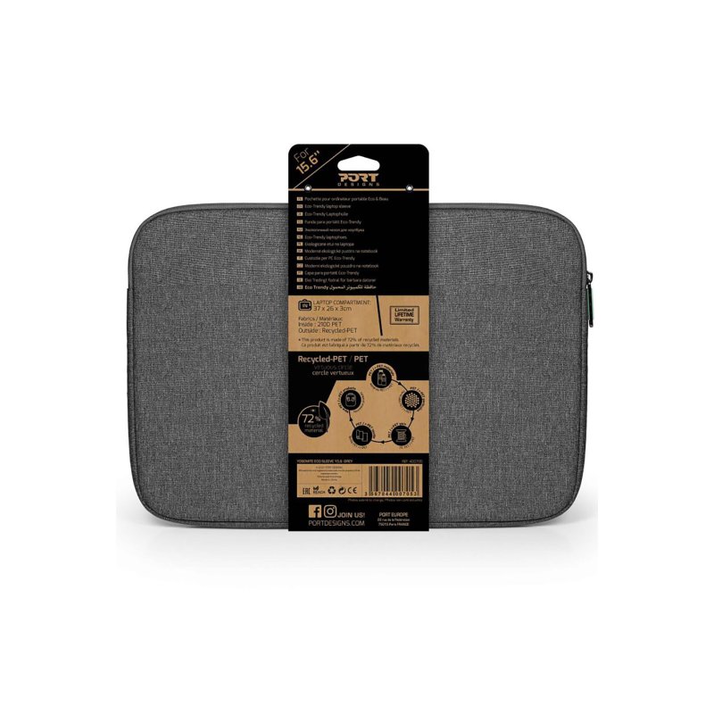 Port Yosemite Eco Grey 15.6" Sleeve