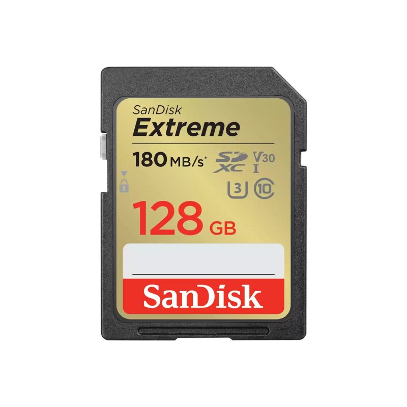 SanDisk Extreme SD UHS I Card for 4K Video 128GB