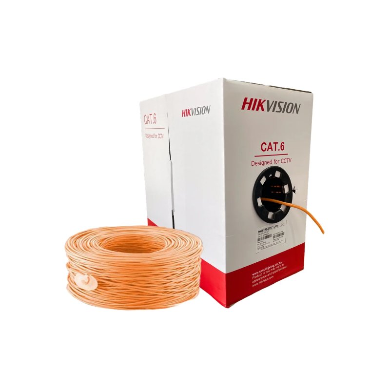 Hikvision Cat-6 30.5M Orange CCTV Cable