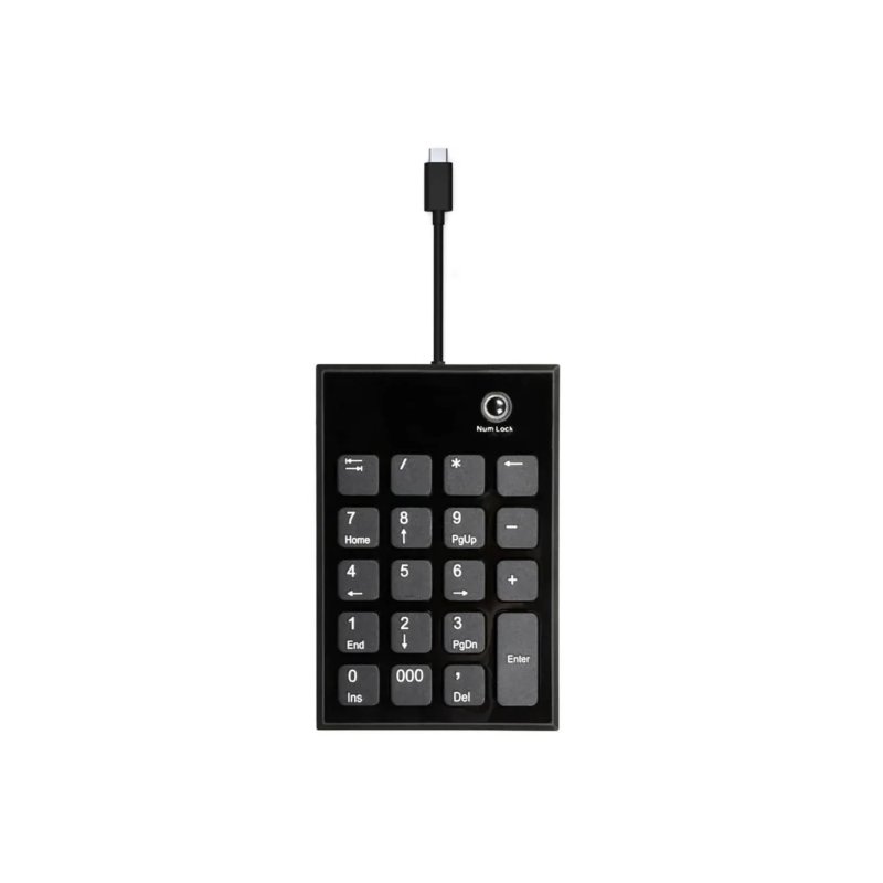 Port Black USB-A & USB-C Numeric Keypad