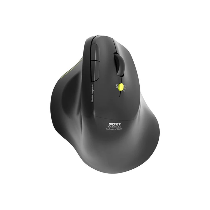 Port Ergo Soft Black 5 Button Wireless Bluetooth Mouse