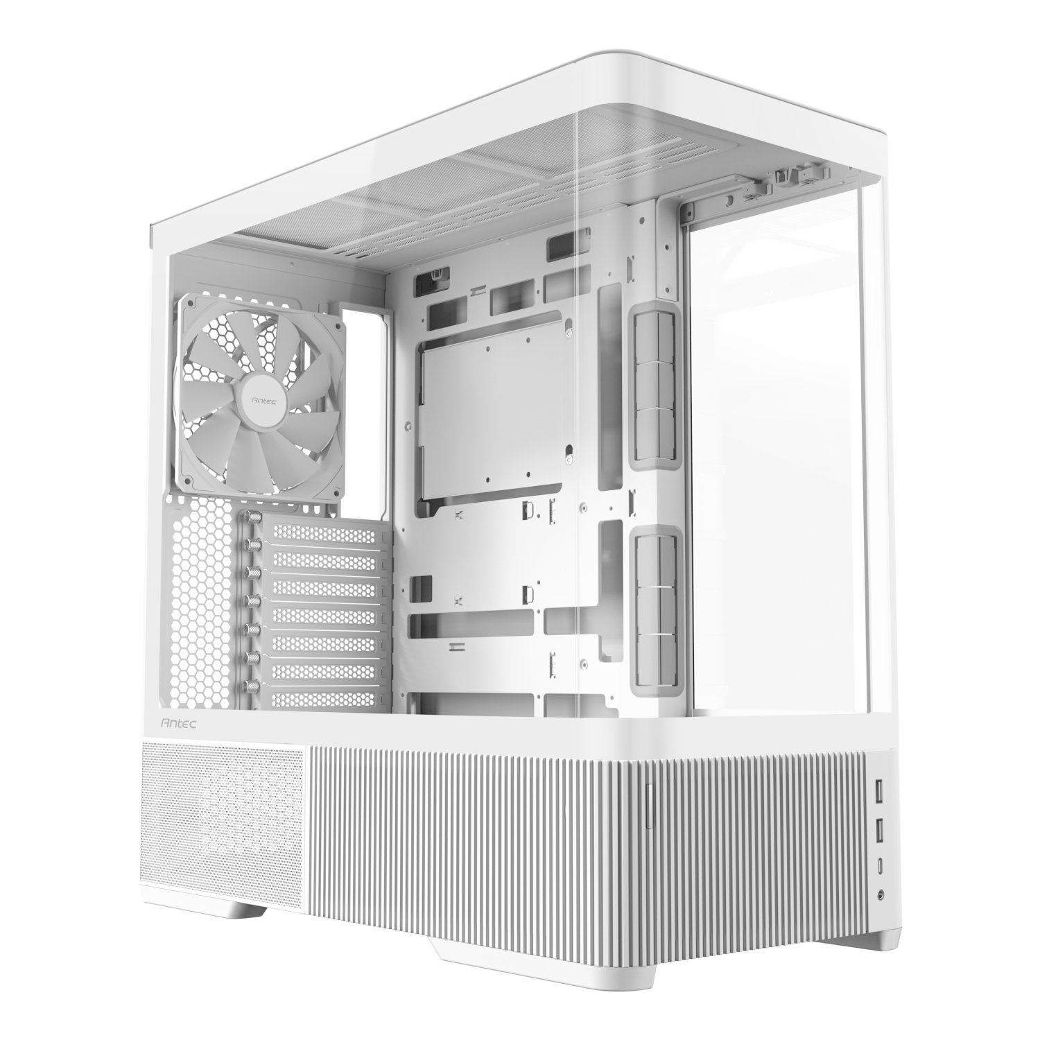 Antec C6 Curved AIR ATX | Micro-ATX | ITX Mid-Tower Gaming Chassis - White