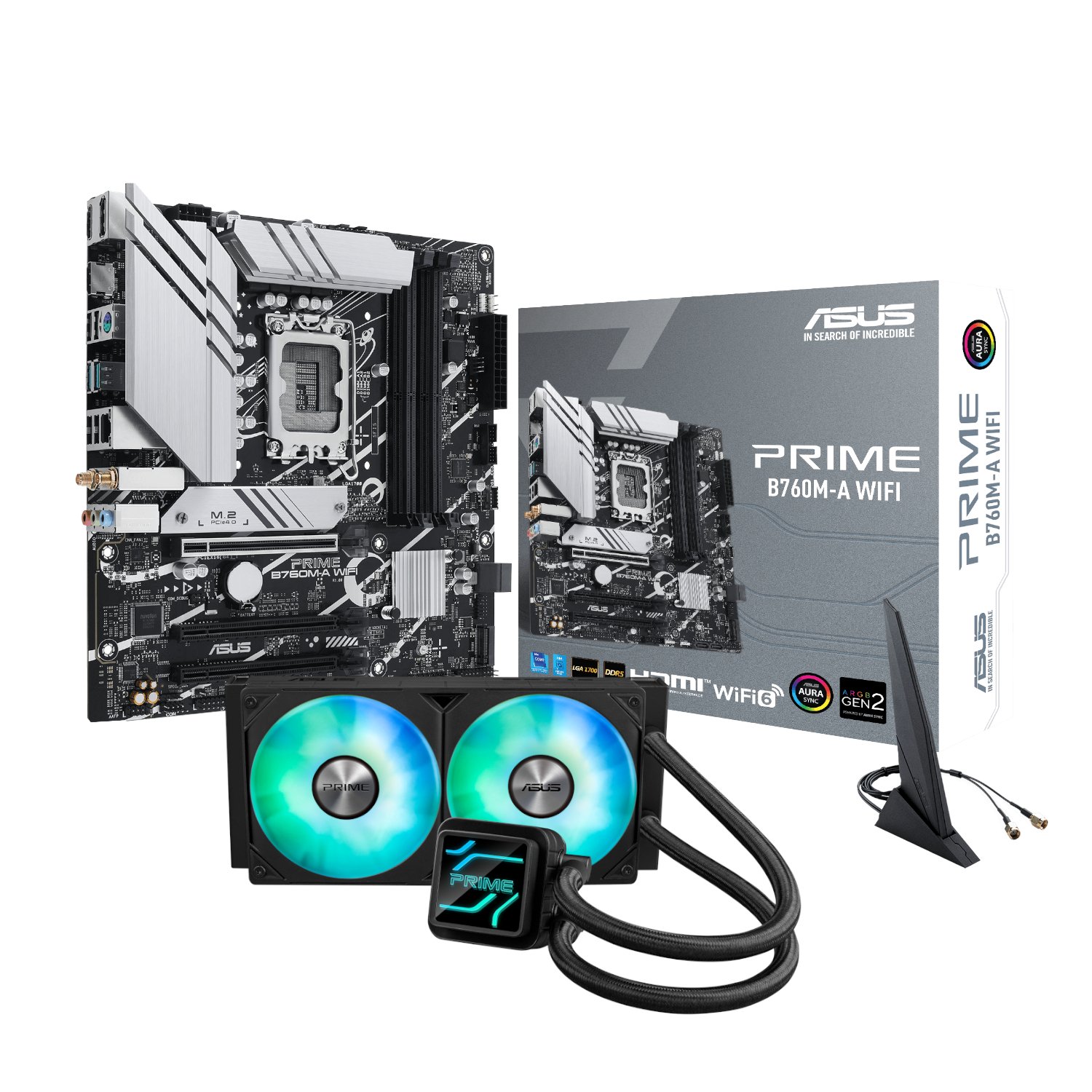 ASUS Prime B760M-A WIFI LGA1700 and Asus Prime LC 240 ARGB (ASUS_CC_BUN_7)