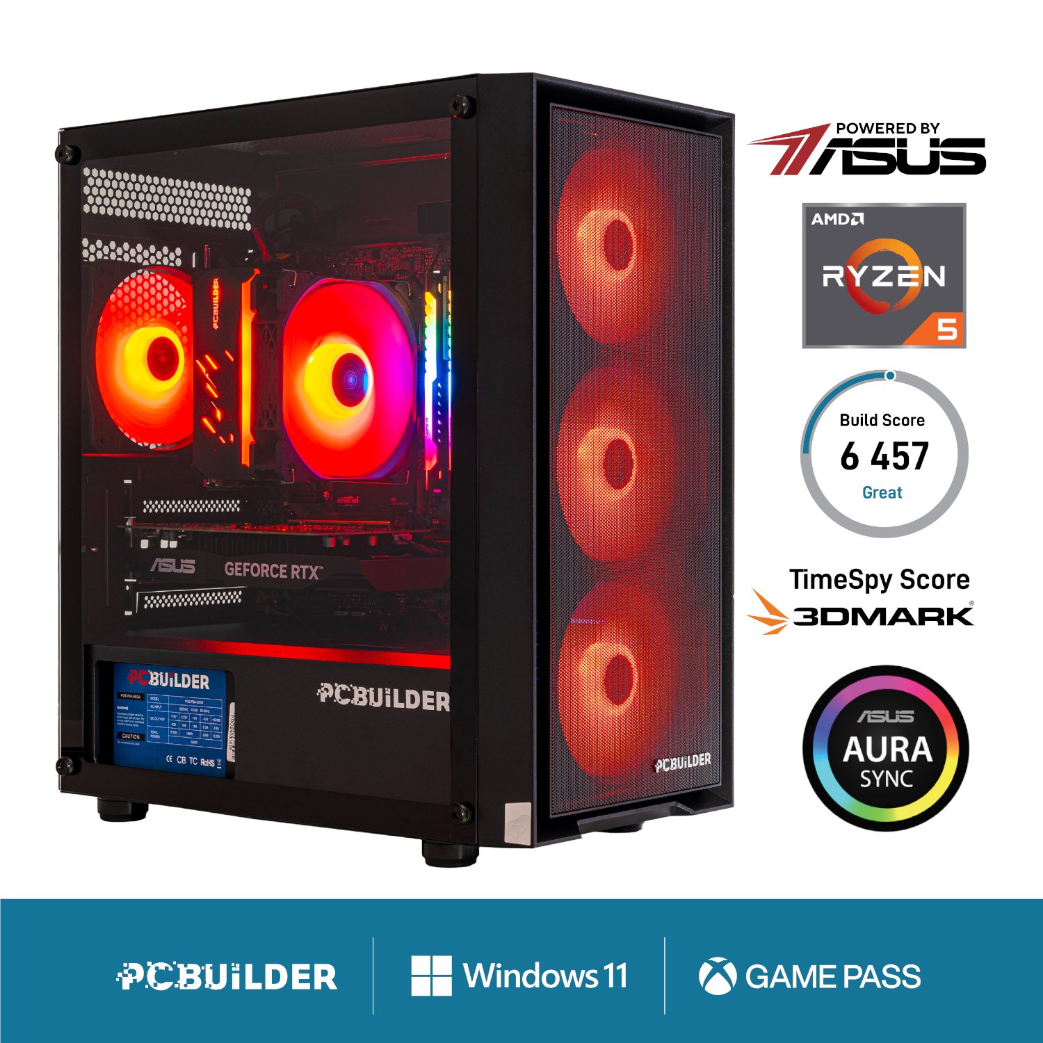 PCBuilder Ryzen 5 5600XT Sentinel Windows 11 Gaming PC