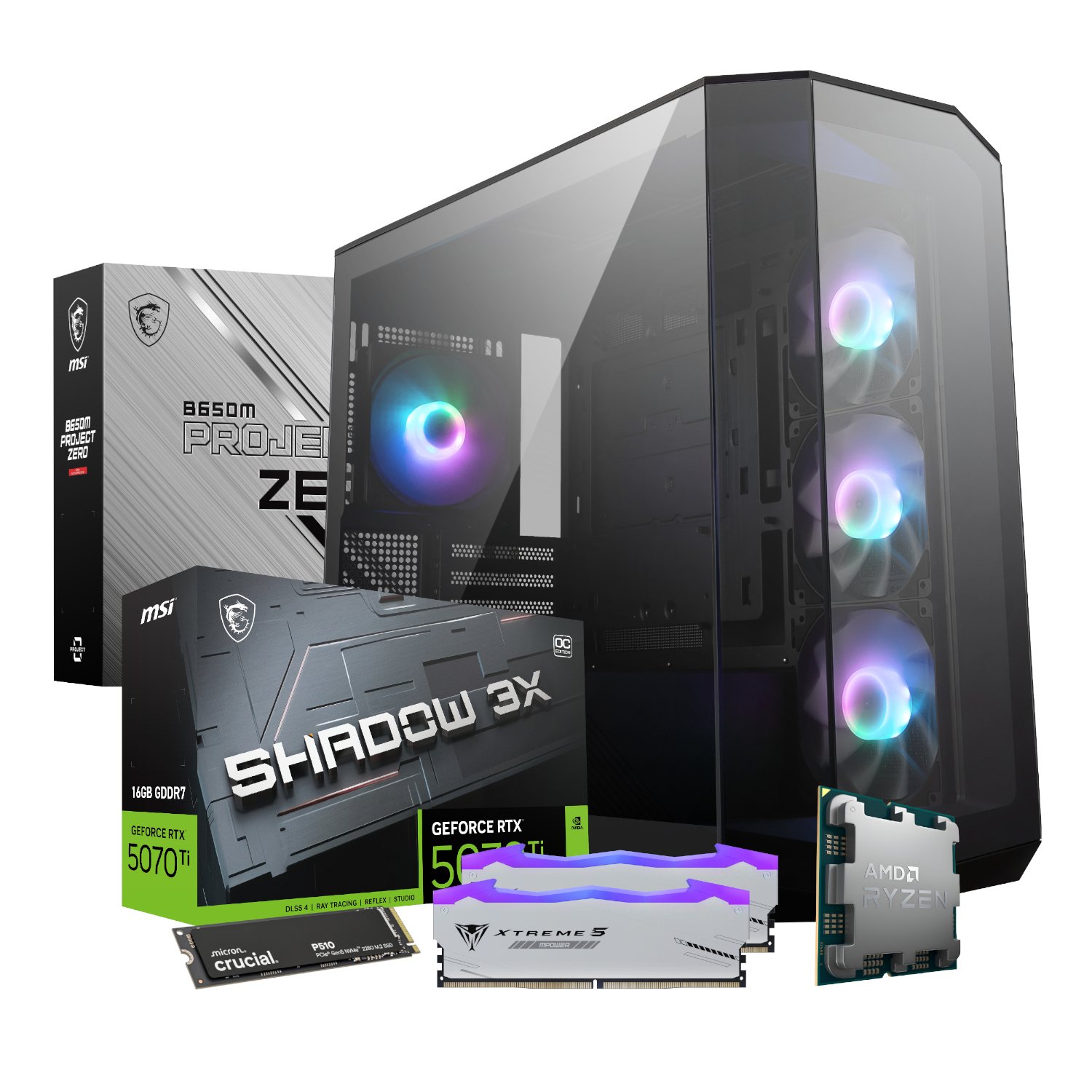 PCBuilder Ryzen 7 9800X3D Valkyrie Windows 11 Gaming PC