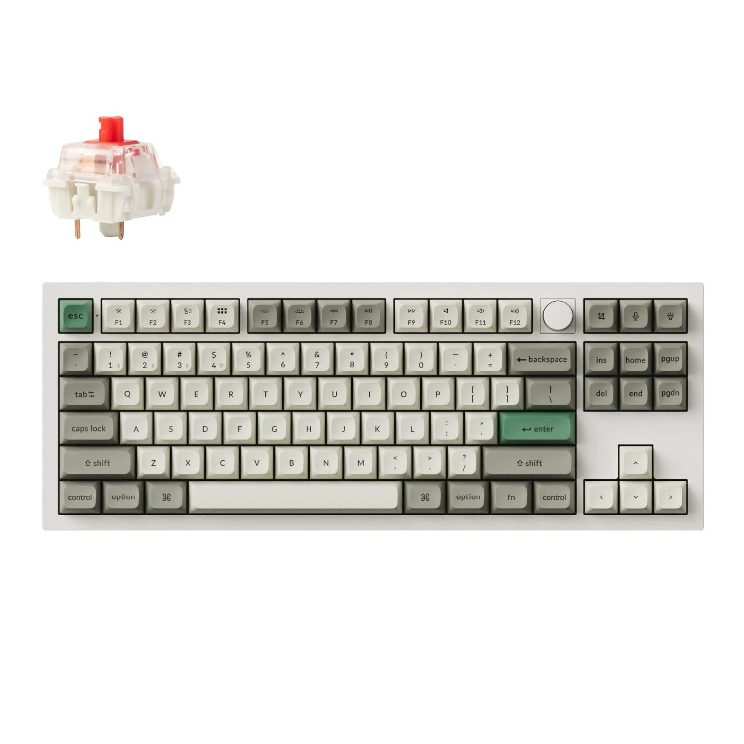 Keychron Q3 Max 80% Full Assembled Knob Red Switch Hot-Swap Gateron (Q3M-P1)