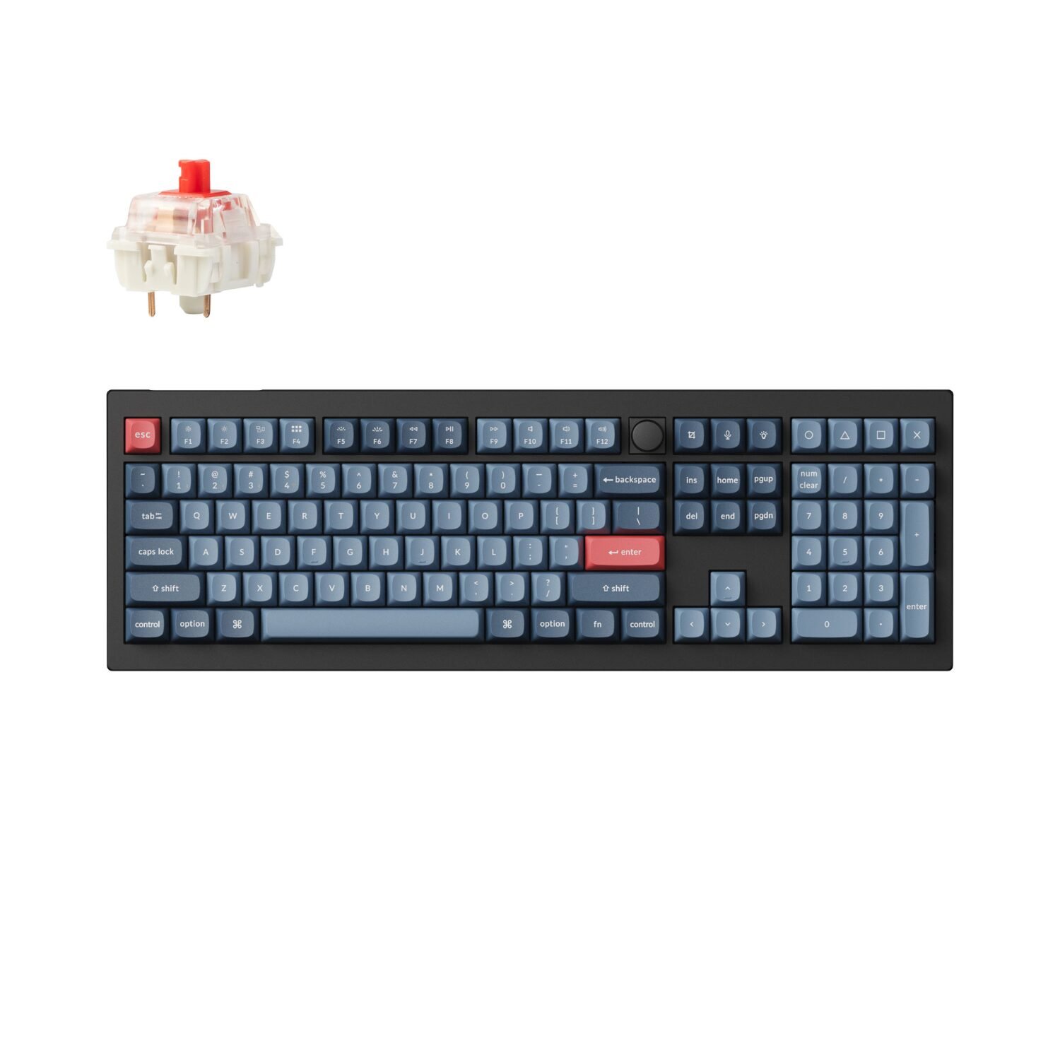 Keychron V6 Max QMK, VIA RED Wireless Custom Mechanical Keyboard (V6M-D1)