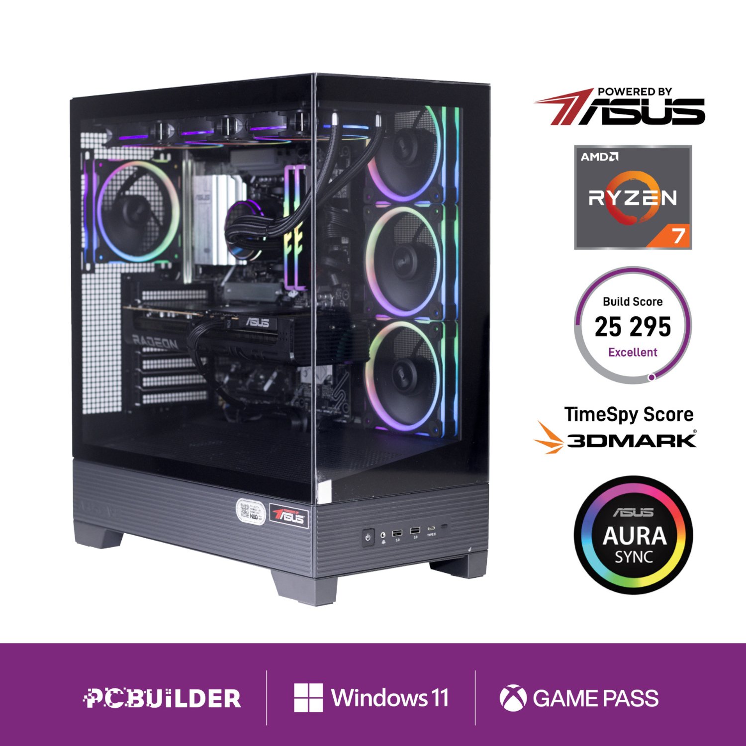 PCBuilder Ryzen 7 7800X3D Maximus Windows 11 Gaming PC