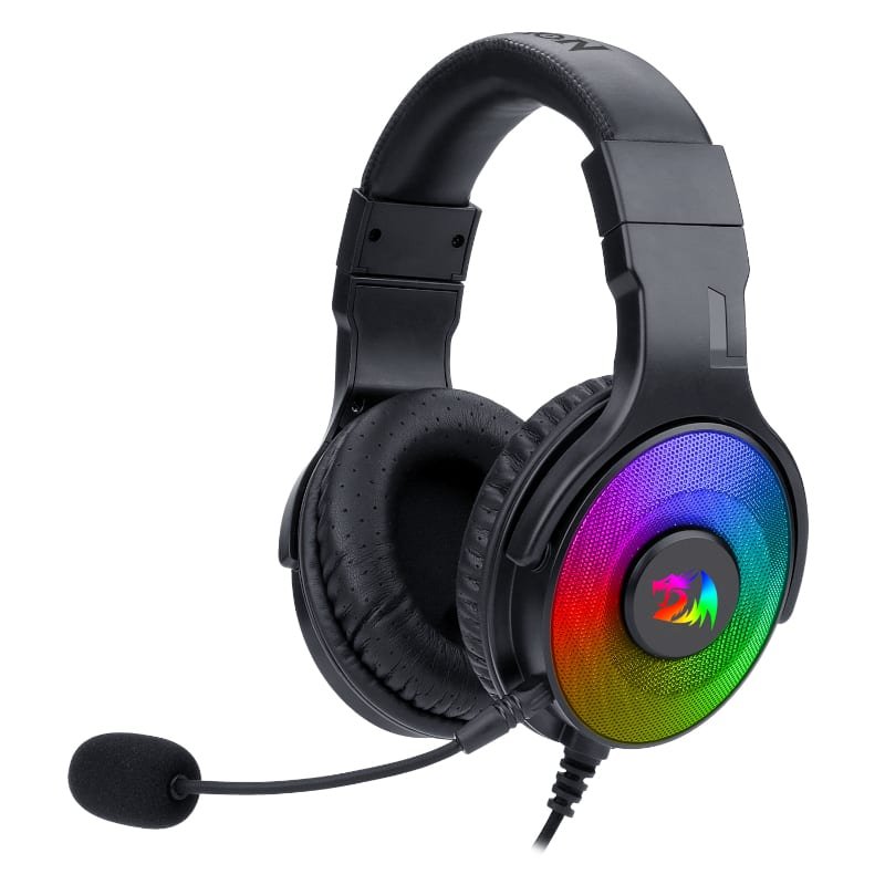 Redragon Over-Ear Pandora USB (Power Only)|Aux (Mic and, Black (RD-H350RGB-1)