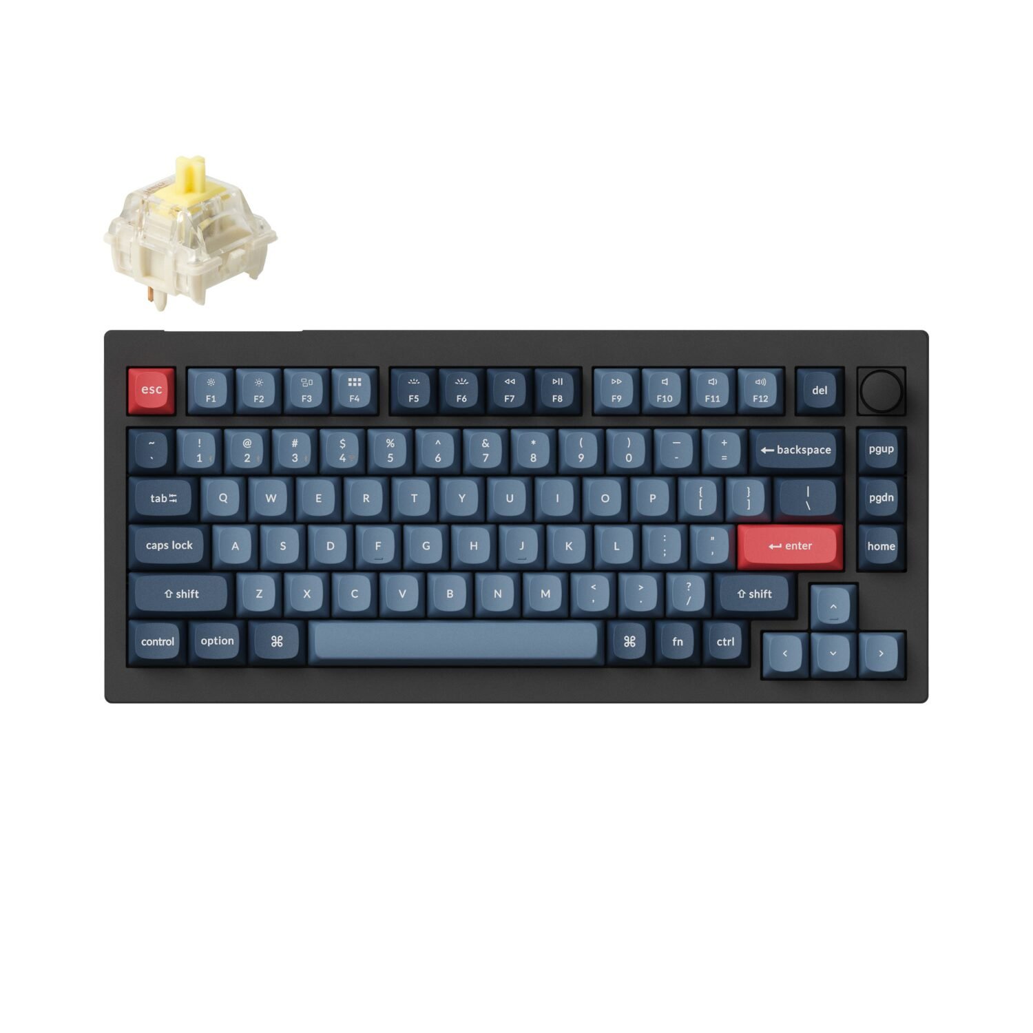 Keychron V1 Max QMK, VIA Wireless Custom Mechanical Keyboard, Black (V1M-D4)