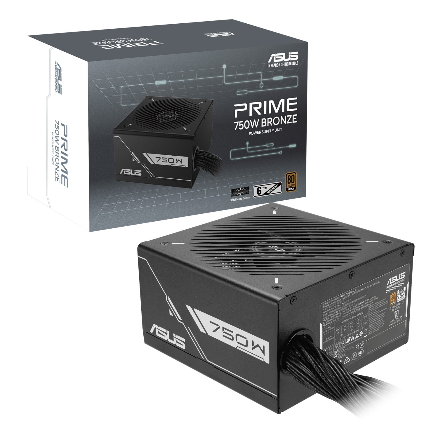 Asus Prime 750W 80 PLUS Bronze ATX Non-modular Power Supply