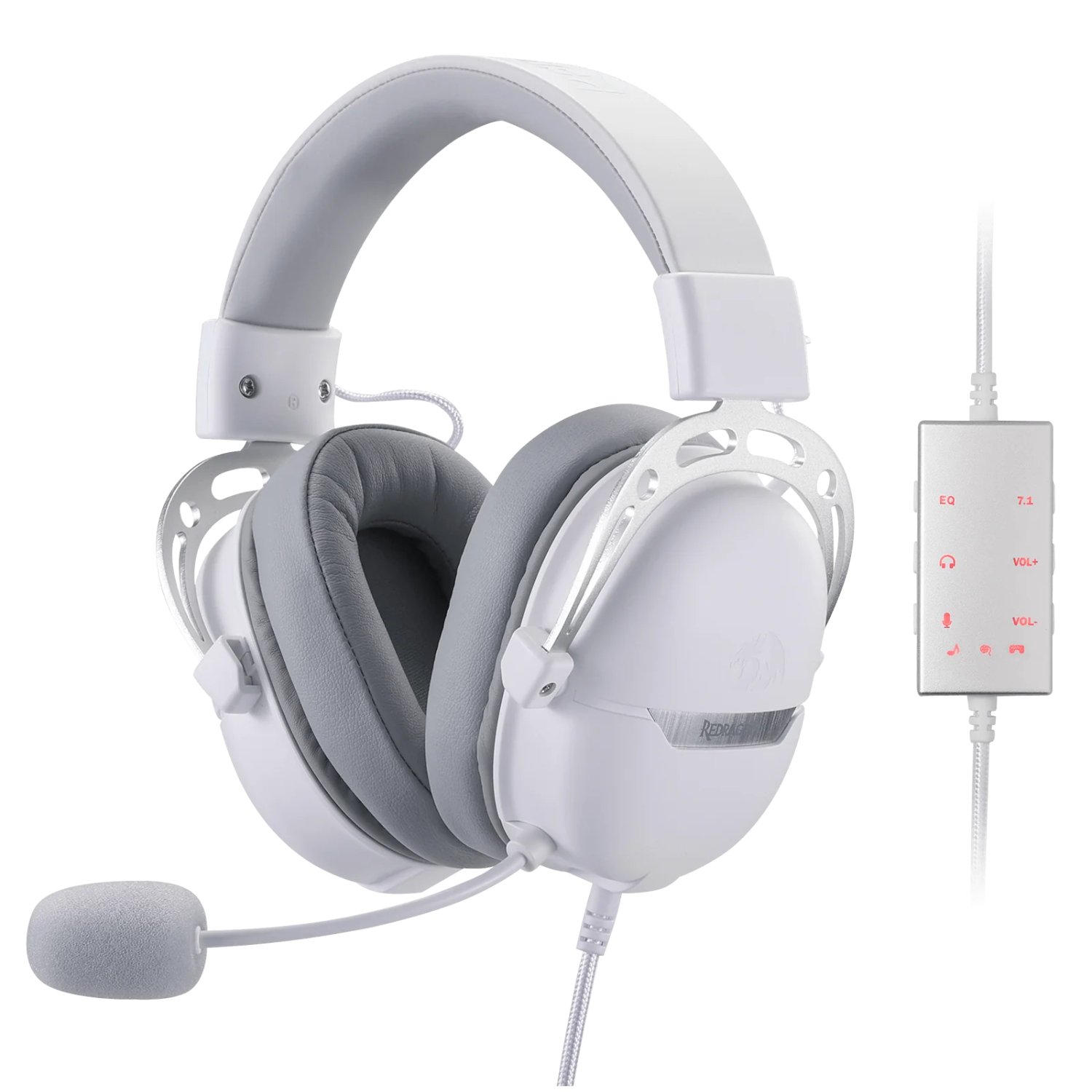 Redragon Over-Ear Aurora Gaming Headset - White