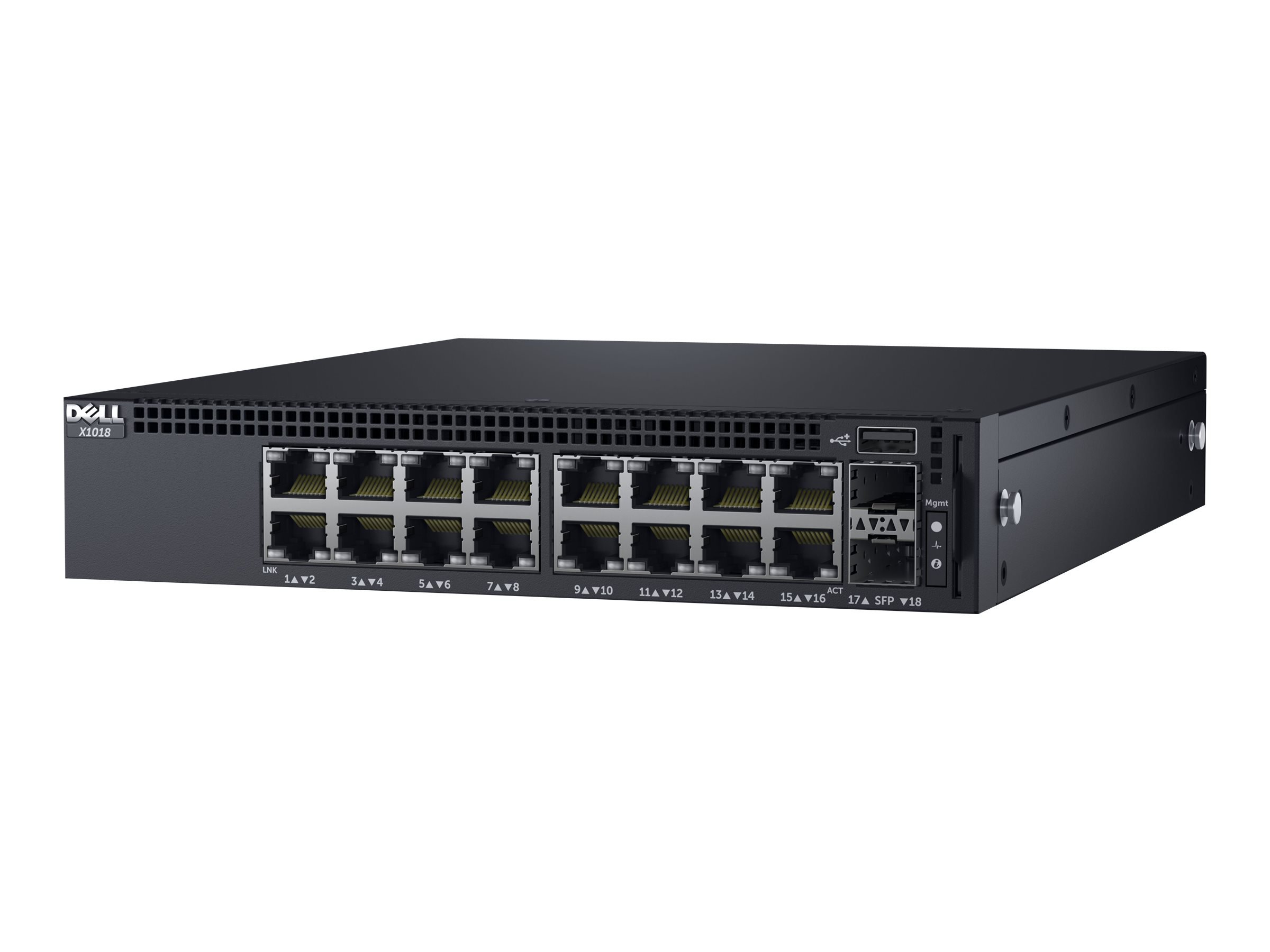 Dell Networking X1018 Smart Web Managed Switch/ 16x 1GbE and 2x (210-AEIK)