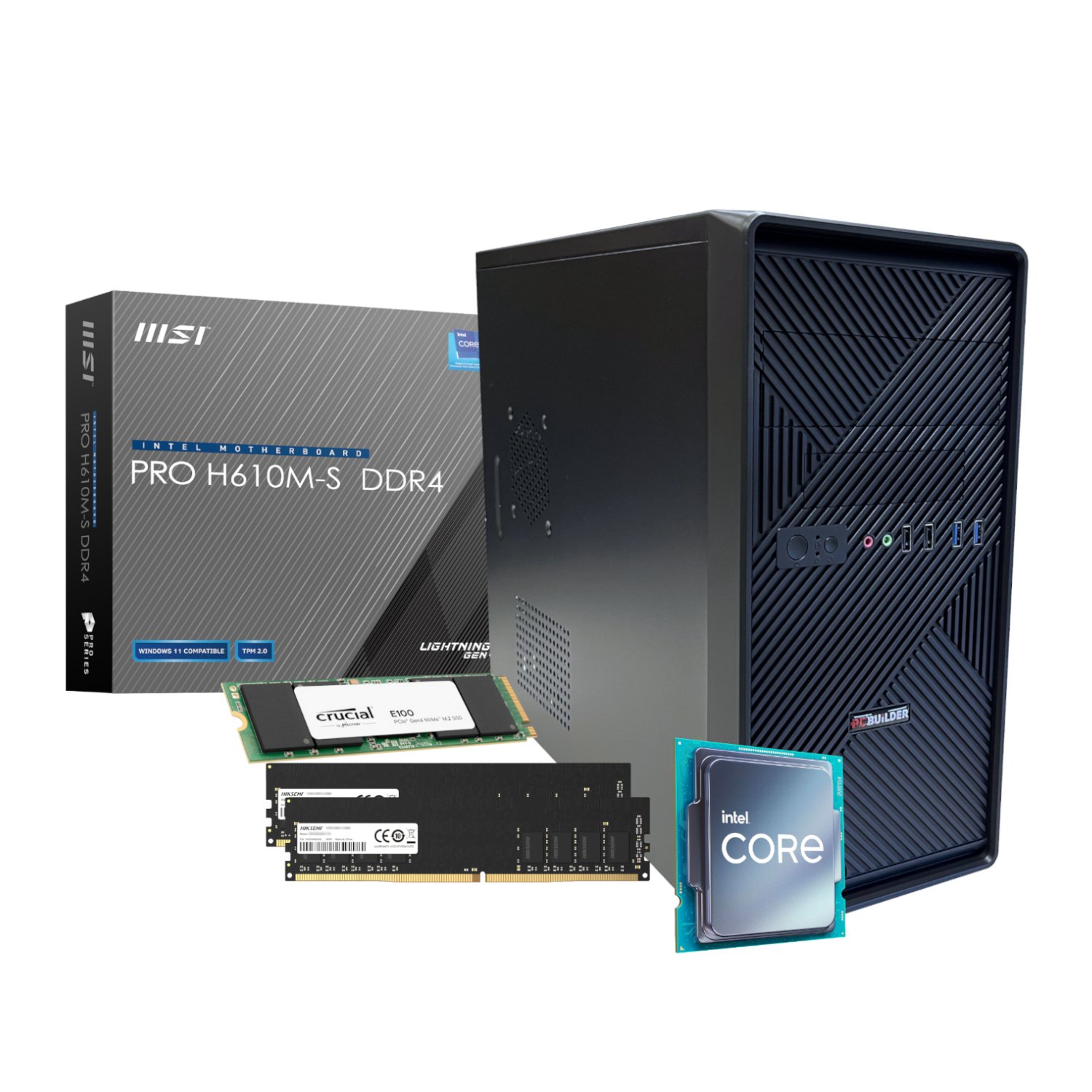 PCBuilder™ Intel Core i5-12400 HOME Master Windows 11 Desktop PC