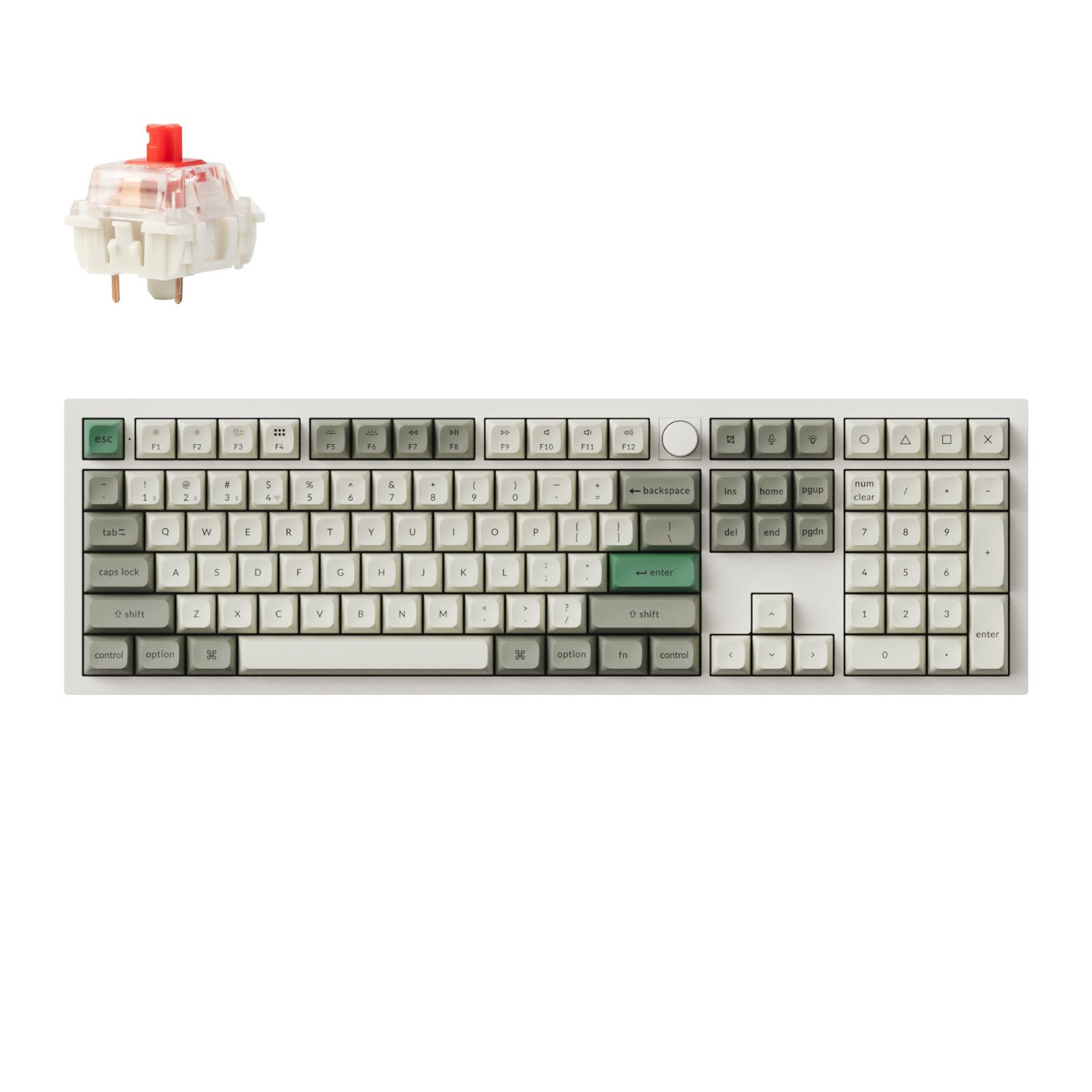 Keychron Q6 Max QMK/VIA Wireless Custom Mechanical Keyboard KSA, Red (Q6M-P1)