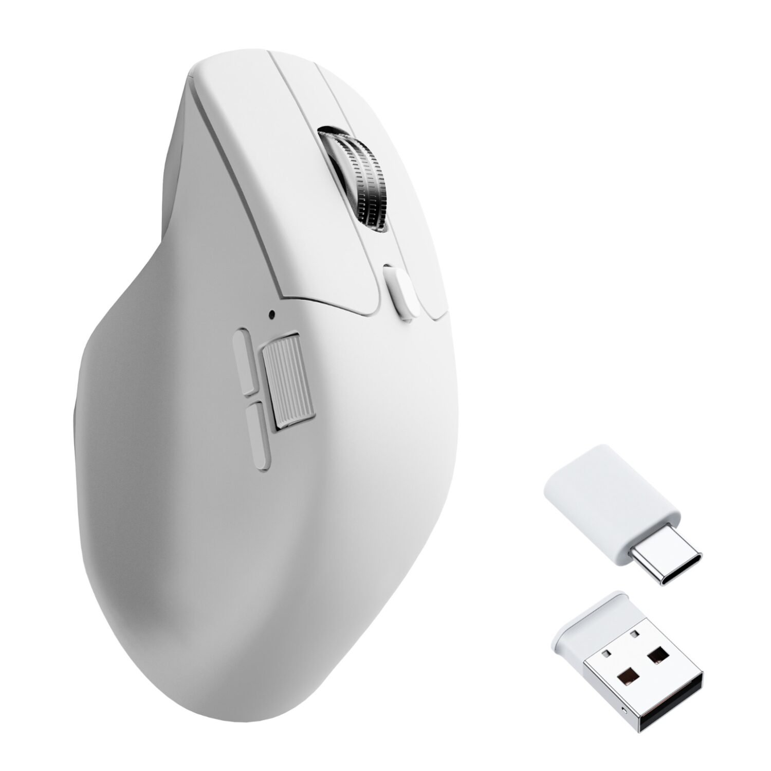 Keychron M6SB72 1K Wireless Mouse (BT, 2.4GHz, White (M6S-B72)