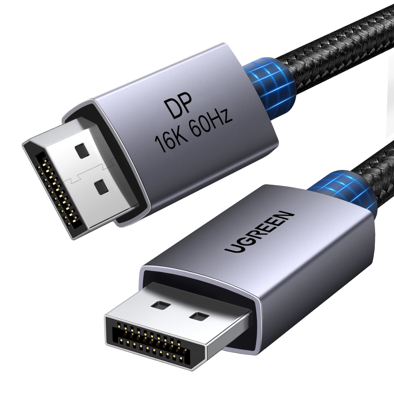 Ugreen DP131 DisplayPort 2.1 Braided Cable 1M ( 80Gbps, 16K (DP131-55567)