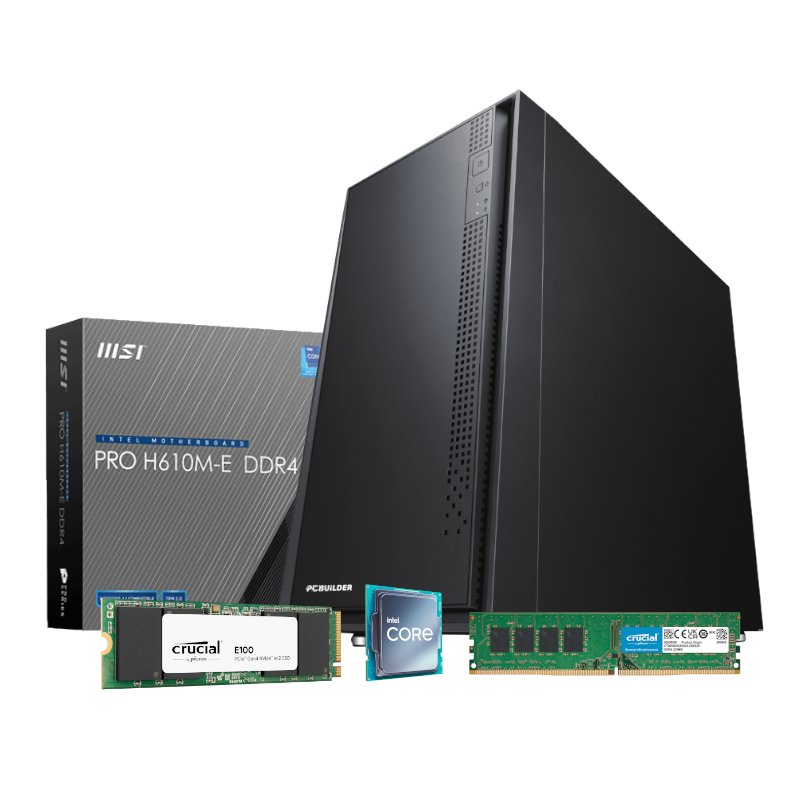 PCBuilder Intel i5-12400 HOME Master Windows 11 Desktop PC